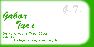 gabor turi business card