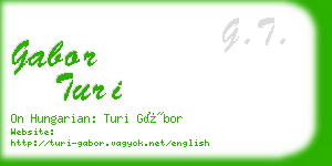 gabor turi business card